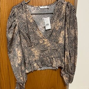 Lush Beige and Black Patterned Fabric